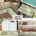 thumbnail image 4 of Boho Kitchen Rugs and Mats Set of 2, Non Slip Backing Pink Kitchen Rug Mid Century Modern Decor Seasonal Farmhouse Abstract Tropical Leaves Bohemian Low-Profile Kitchen Floor Mat 17"X47"+17"X30", 4 of 6