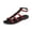 Red, variant on Comfortable Roman Style Sandals, Summer Casual Strappy Sandals, Women's Metallic Pu Leather Toe Post Flat Sandals Open Toe Ankle Strap Sandal Comfortable Walking Slides, Red 8