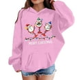 thumbnail image 1 of Sudadera con capucha para niñas y niños, sudadera de manga larga con cuello redondo y estampado de moda, jersey con bolsillo, sudadera de poliéster para niñas, 1 of 8