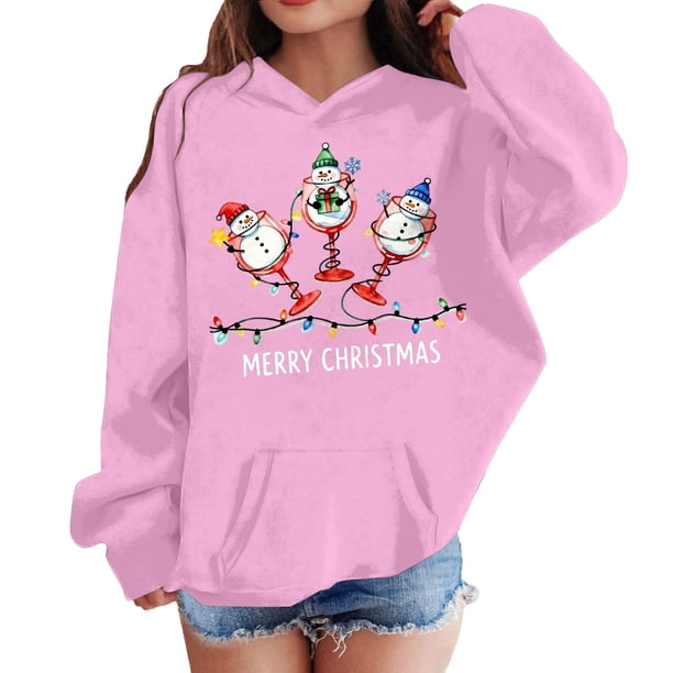 Sudadera con capucha para niñas y niños, sudadera de manga larga con cuello redondo y estampado de moda, jersey con bolsillo, sudadera de poliéster para niñas