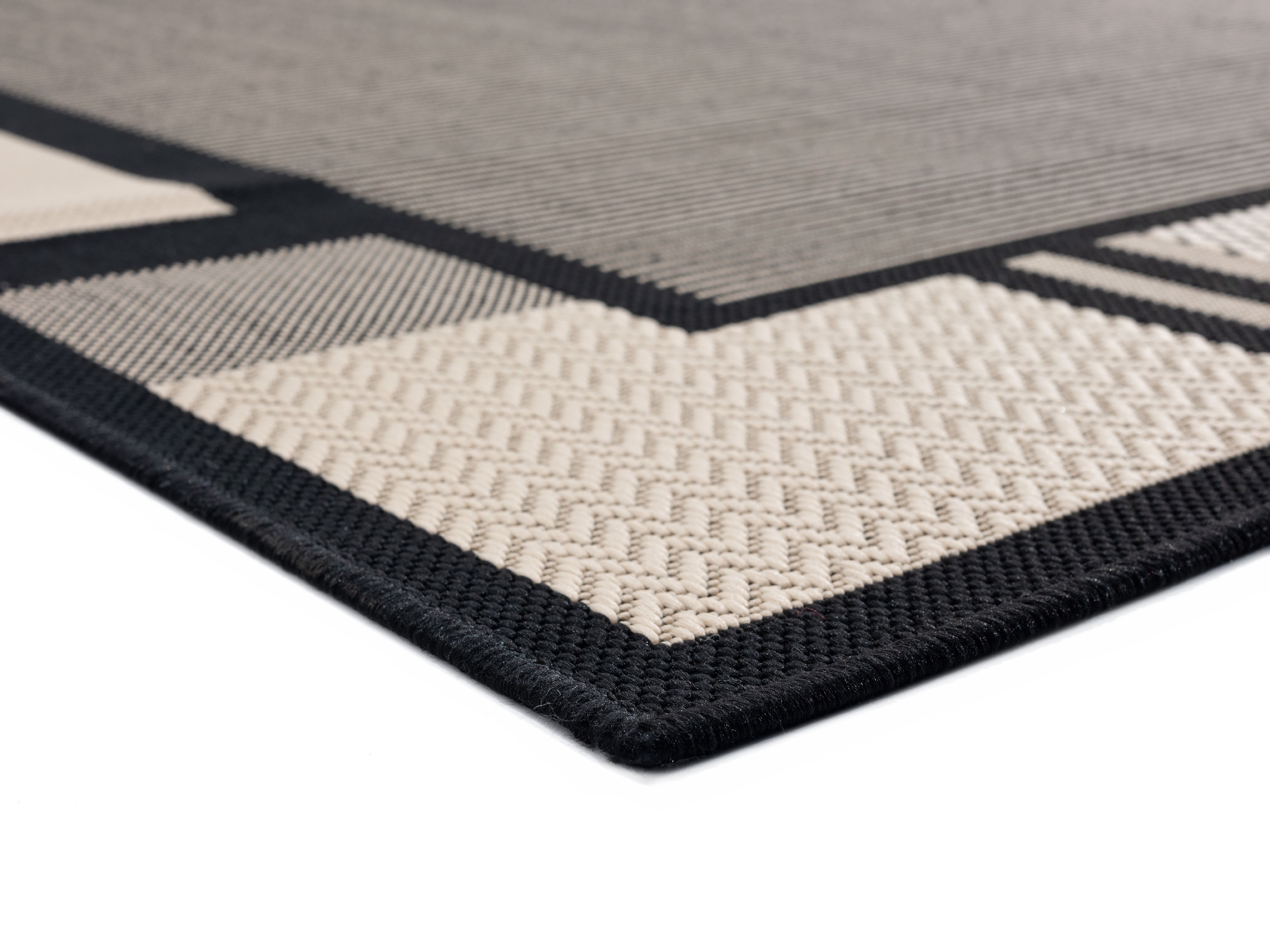 United Weavers Mali Dorothy Contemporary Border Area Rug, Black, 5'3" x 7'6"