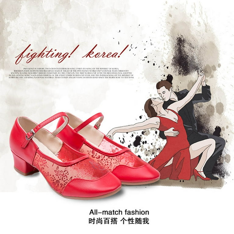 Red character dance shoes deals