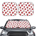 thumbnail image 2 of Yiaed Hand Drawn Strawberry Print Car Front Windshield Sun Shade,Foldable Anti-UV Car Sunshade for Front Window for Most Vehicles-Medium, 2 of 5