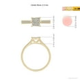 thumbnail image 4 of ANGARA Natural Square Cluster Diamond Engagement Ring in 14K Yellow Gold for Women (Size-2.3mm| Color-K| Clarity-I3) | April Birthstone, Anniversary, Jewelry Gift for Women | Natural Diamond Ring, 4 of 8