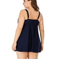 thumbnail image 3 of Bescott Two Piece V Neck Plus Size Swimwear Swimsuits for Women Bathing Suits for Women Tankini Tummy Control Swimdress, 3 of 5