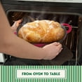 thumbnail image 6 of Enameled Cast Iron Bread Oven 2 Qt (Red), Non-Stick Single Loaf Cast Iron Bread Pan with Lid, Easy Homemade Sourdough Dutch Oven, Oven-Safe Artisan Bread Baking Pan, 6 of 7