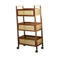 thumbnail image 3 of Organizador de almacenamiento con ruedas de madera de 3 niveles, 50 x 26 x 93 cm, ahorra espacio, versátil para sala de estar. Carrito móvil con, 3 of 9