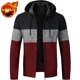 thumbnail image 3 of Suéter de punto tipo cárdigan a cuadros, sudaderas con capucha para hombre, camisetas azules, ropa de manga larga para hombre, ropa de otoño 100 % coreana, cálida y cálida para primavera X, 3 of 5