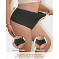 thumbnail image 3 of USEASY Thongs for Women Plus Size Seamless No Show Underpants High Waisted Breathable Sexy Thongs 3 Pack 1XL-4XL, 3 of 5