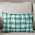 thumbnail image 3 of Watercolor Green Throw Pillow Cover,Country Buffalo Plaid Ink Painting Rectangle Decorative Pillow Case Protector Soft Cushion Cover Lumbar Pillowcase for Couch Sofa Bedroom Car Chair Decor 20x36 In, 3 of 8