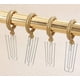 thumbnail image 2 of Juego de 30 ganchos para cortinas de 4 garras de acero inoxidable plateado. Medio, 2 of 5