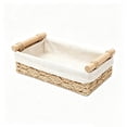 thumbnail image 2 of Yakvarog Wicker Storage Basket with Wooden Handle, Paper Rope Decorative Woven Baskets 9.8x5.9x3.2 in for Countertop, Bathroom, Home Office, Toys & Sundries, 2 of 7
