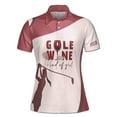 thumbnail image 2 of Custom Name Gold Wine Kind Of Girl Golf Women's Polo Shirt S-5XL, 2 of 7