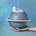 thumbnail image 4 of Ceramic Tabletop Fountain with Rotating Ball Decoration Figurines Sculptures Indoor Astronaut Planet Statues for Home Housewarming Bedroom Azul perfecl Fuente de mesa, 4 of 8