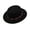 Black, variant on Unisex Cowboy Sun Hat, 4 Inch Wide Brim Woven Fedora, UPF Protection Western Headwear for Outdoor Festival, Beach & Travel