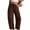 Brown, variant on Jalioing Corduroy Trousers for Women Wide Leg Elastic Waist Lounge Pants with Pocket Casual Loose Pants