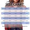 thumbnail image 3 of Hearthz Plaid Waffle Knit Polo Shirt for Women Gingham Print Women Henley Shirts Button V‑neck Long Sleeves Shirts for Women Relaxed Fit Office Daily Womens Shirts, 3 of 5