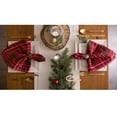 thumbnail image 6 of CC Home Furnishings Set of 6 Red and Green Plaid Patterned Napkins 20", 6 of 8