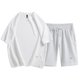 thumbnail image 1 of Pantalones Cortos Atléticos para Hombres con Bolsillos de Ajuste Suelto de Dos Piezas, Camiseta de Cuello Redondo de Tamaño Grande Y Pantalones Cortos, Poliéster Suave Toda la Temporada Casual, Conjun, 1 of 2