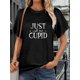 thumbnail image 1 of Camiseta "Just Call Me Cupid" para mujer, 100 % algodón, con gráficos divertidos, manga corta informal, perfecta para San Valentín y para ocasiones informales. Cómoda camiseta de cuello redondo en neg, 1 of 6
