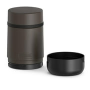 Thermos Stainless Steel Food Jar with Folding Spoon, Matte Black, 18 Ounce