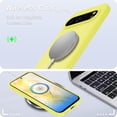 thumbnail image 3 of KOMI for Google Pixel 9/9 Pro Case, Silicone Phone Case with 1 Screen Protector, Soft Anti-Scratch Microfiber Lining, Full Body Shockproof Slim Cover Support Wireless Charging, Yellow, 3 of 5