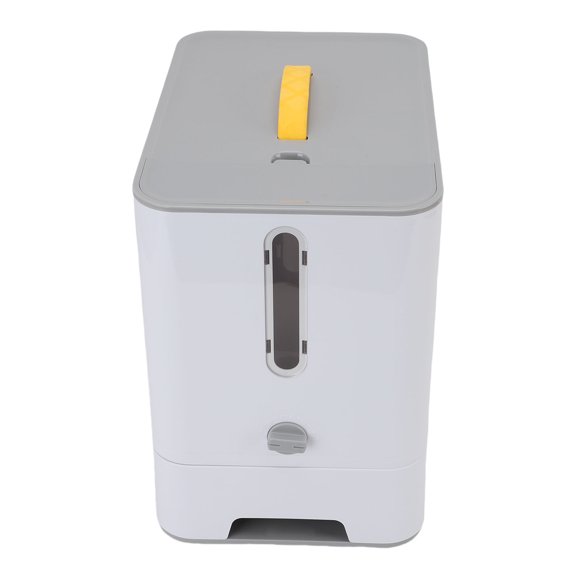 Automatic Cat Feeder, 2 in 1 Cat Food Dispenser and Container with Transparent Window, Stainless Steel Bowl and Detachable Parts, Multifunctional Auto Pet Feeder for Cats Puppy