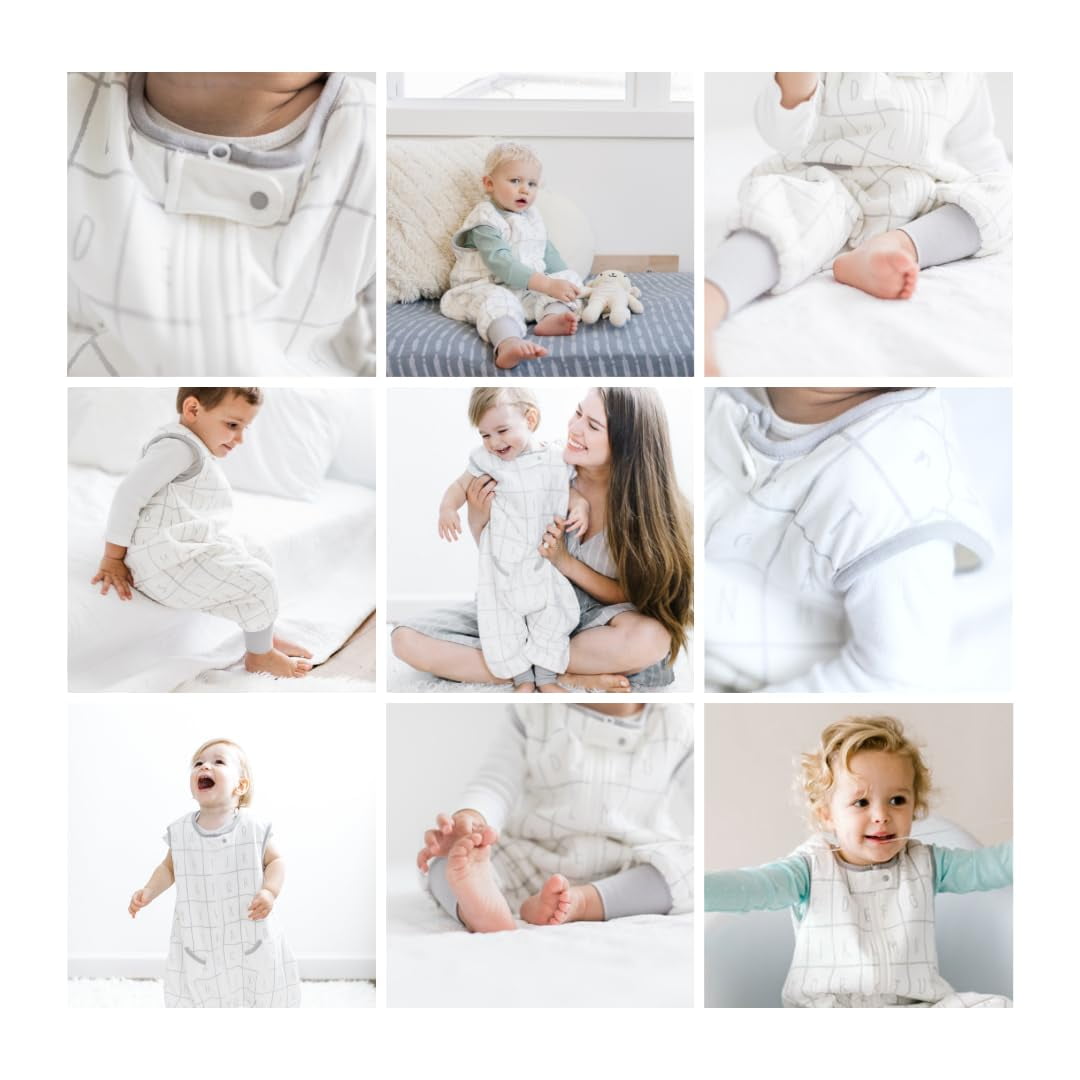 Tealbee Dreamsuit - Bamboo Sleep Sack with Legs - (1.2 Tog) Alphabet 3T-4T