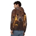 thumbnail image 4 of Honeii Sunset Sunflower Cow Print Hoodies for Men, Pullover & Full Zip, Breathable Zip up Hoodie, Sweatshirt-3X-Large, 4 of 5