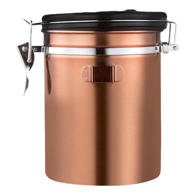 Bote de café hermético Recipiente De Azúcar Para Café Tarros Herméticos De Almacenamiento De Cocina De 1500 Ml Champán Dorado Champán Dorado Magideal Bote de café hermético