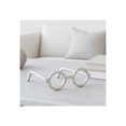 thumbnail image 4 of Decorative Glasses Sculpture for Home Decor - Bathroom, Desk and Office Decor Object - Living Room Decor Ornament - Shelf Styling and Coffee Table Statues - Sculpture for Unique Spaces - 3" Silver, 4 of 13