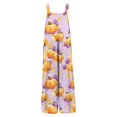 thumbnail image 5 of Womens Halloween Jumpsuits Pumpkin Candy Wide Leg Backless Horror Overalls Witch Hat Ghost Sleeveless Funny Rompers, M, 5 of 5