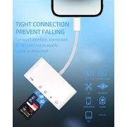 Lightning to SD Card Reader USB 3.5 mm audio charger Adapter(5in1)for iPhone 14 13 12 Pro Max Digital Camera OTG 3.0 Micro SD Memory Stick Flash Drive Accessories for Apple TF Transfer Photo for iPad