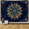 thumbnail image 3 of Gojian Boho Floral Mandala Tapestry Wall Hanging Pink Bohemian Flower Medallion Tapestry Aesthetic Watercolor Hippie Indian Small Tapestries for Bedroom Living Room Dorm Decor, 3 of 5