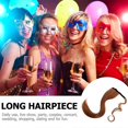 thumbnail image 2 of Wavy Ponytail Hair Extension for Women Concert Light Brown Synthetic Heat Resistant Hairpiece Wrap 1Pcs, 2 of 4