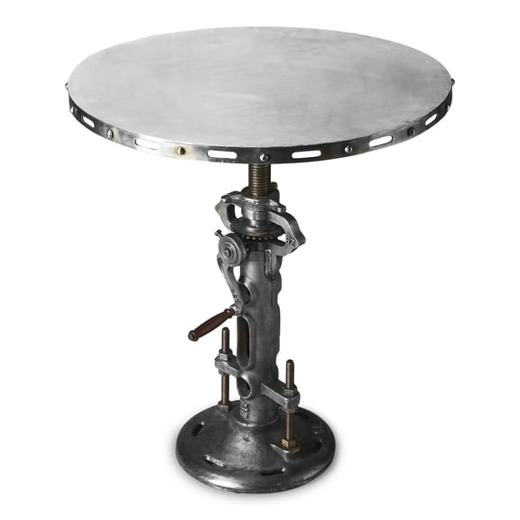 Beaumont Lane Metal Base Pub Table in Silver