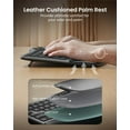 thumbnail image 2 of Backlit Bluetooth Ergonomic Keyboard, ProtoArc EK01 Plus Full Size Wireless Split Keyboard with Dual Bluetooth and USB, Cushioned Wrist Rest, Recharg, 2 of 8