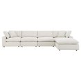 thumbnail image 2 of Modular Sectional Sofa Couch, Ivory White, Fabric, Living Kitchen Cafe Bistro Hospitality Restaurant, Modern Contemporary HB34766, 2 of 5