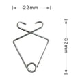 thumbnail image 2 of 100pcs Drop Ceiling Hook Clips Fish Shape Metal Hook T-Bar Grid Wire Suspended Ceiling Hanger, 2 of 8