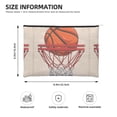 thumbnail image 3 of Zufioo Basketball Shot Print DuPont Paper Portable Toiletry Bag, 8.9x6.5 inch Zippered Hand-held Paper Cosmetic Bag Storage Tool Kit, 3 of 7