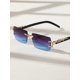thumbnail image 4 of 1/2 gafas de sol personalizadas rectangulares sin marco de moda de moda para la vida diaria, 4 of 5