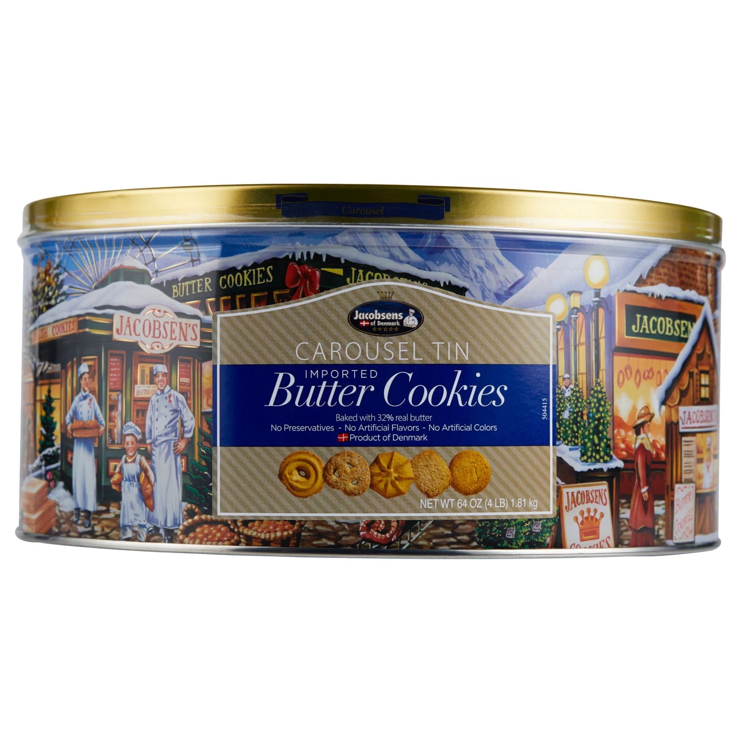 Jacobsens Original Premium Danish Butter Cookies (3.53 lb. tins, 2 pk