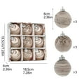 thumbnail image 4 of 9PCS Rustic Champagne Christmas Ornaments â Farmhouse Xmas Tree Balls Set, Shatterproof Glitter Pearl Decorations for Holiday Wreaths & Garland, 4 of 8