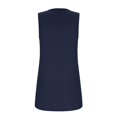 thumbnail image 5 of Yubnlvae Navy Summer Tank Tops for Women 2025 Loose Fit Pleated Square Neck Sleeveless Shirt Curved Flowy Vest Basic Cotton Tee, L, 5 of 6