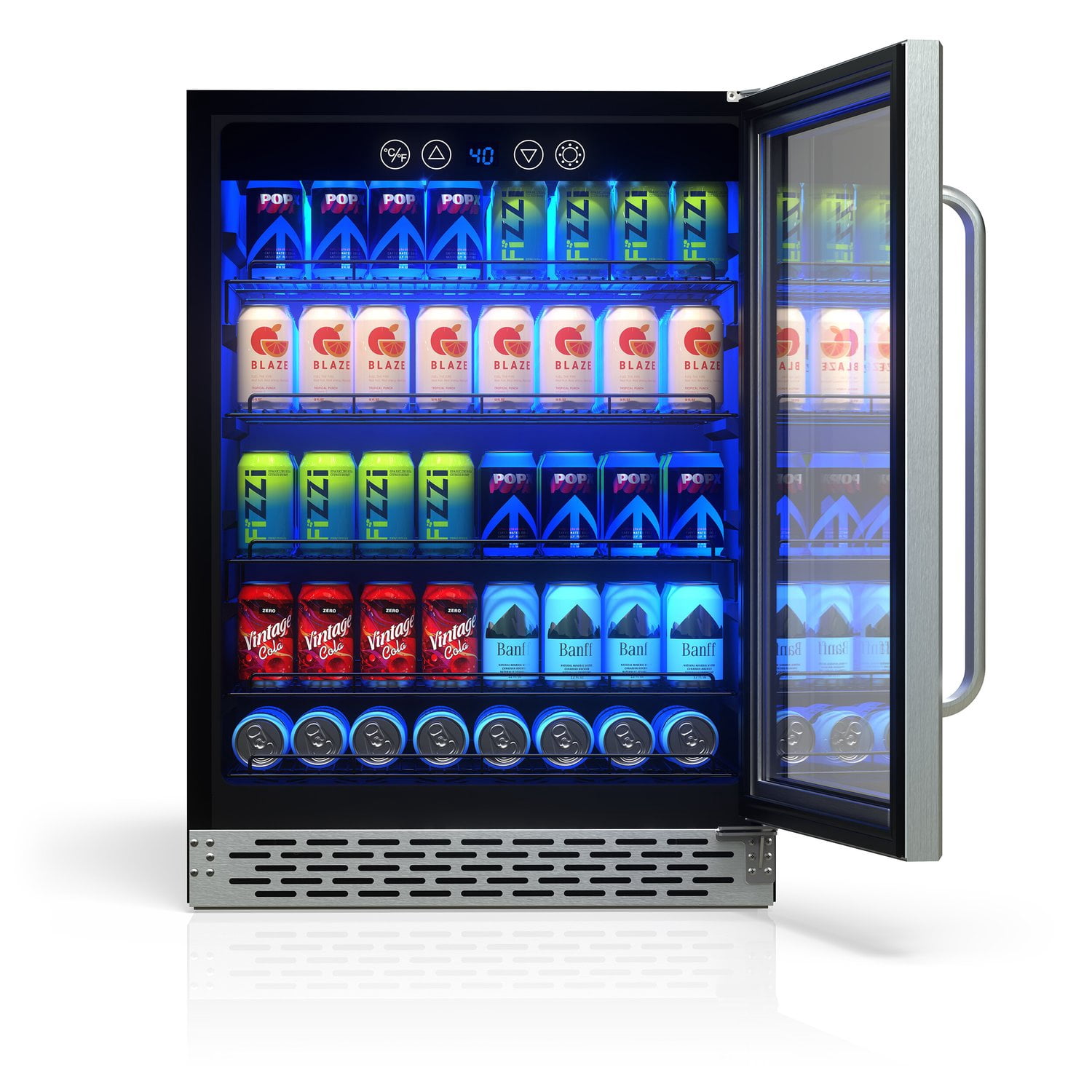 TCL 132 Can 4.24 Cu. Ft. Beverage Cooler, TRV132FAS - Walmart.com