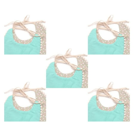 

wrea5pcs Cotton Linen Printing Baby Drool Bibs Snaps Closure Drooling Teething Feeding Saliva Towel Infant Toddler Bibs