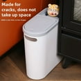 thumbnail image 2 of Space-Saving Blue Press-Top Trash Can with Clip-On Lid - Large Capacity, Durable Plastic Waste Bin for Kitchen, Bathroom, Bedroom & Commercial Use – Efficient, Compact Household Garbage Container, 2 of 6
