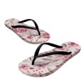 thumbnail image 2 of Wismoutput Rose Red Flowers Slim Flip Flops Womens Lightweight Non Slip Shower Slides Comfort Slip-on Casual Open Toe House Sandals Summer Beach Spa Flip Flops Black Size 6, 2 of 7