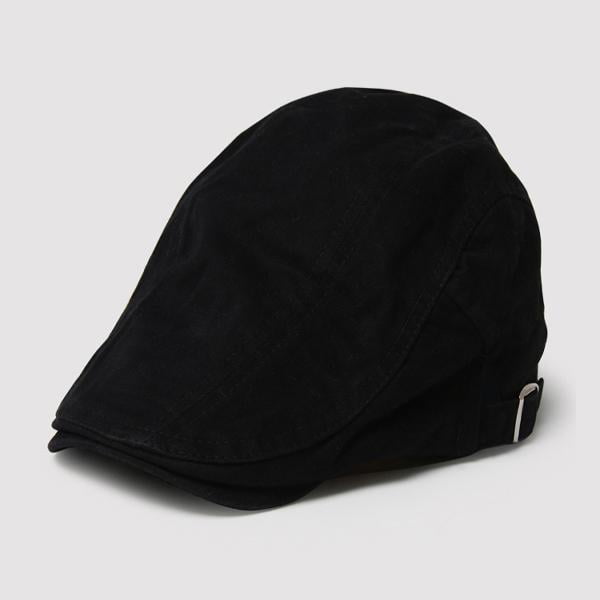 Gorro para hombre de malla de Ivy CollectionGolf Driving Flat Cabbie Newsboy Negro Colco Gorra Plana