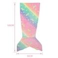 thumbnail image 6 of Taosunzt Mermaid Tail Blanket Wear Resistant Friendly to Skin Breathable Luminous Design Plush Flannel Fleece Blanket Toddler Mermaid Toy Style A, 6 of 13